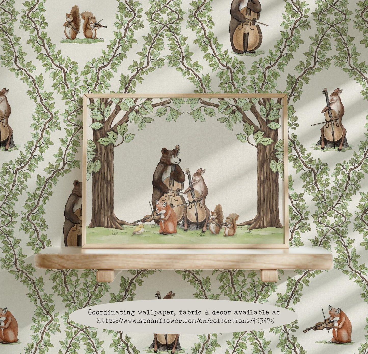 Woodland Animal Orchestra Art Print