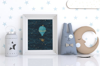 Night Flight Squirrel Art Print