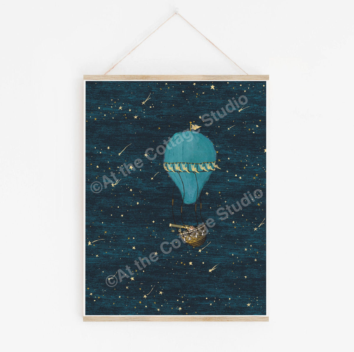 Night Flight Squirrel Art Print