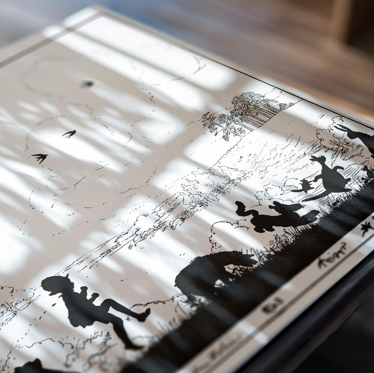Vintage Winnie-the-Pooh Silhouette Art Print
