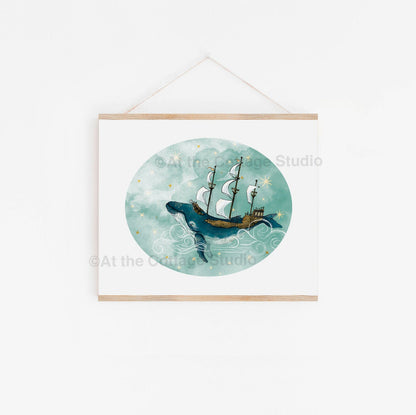 Fantasy Whale Art Print