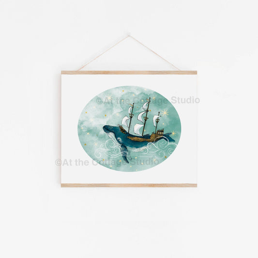 Fantasy Whale Art Print