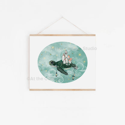 Fantasy Sea Turtle Art Print