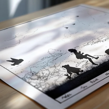 Vintage Winnie-the-Pooh Silhouette Art Print