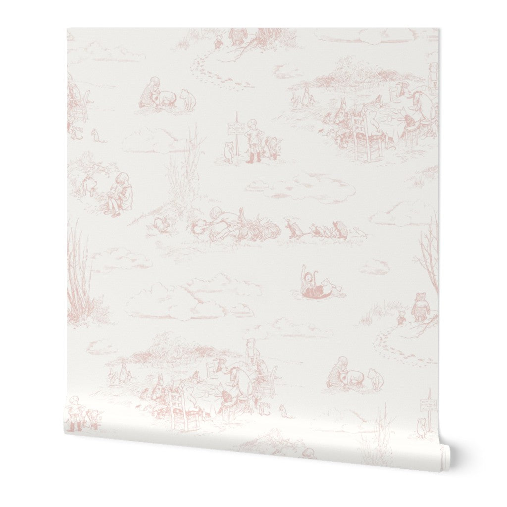 Classic Winnie-the-Pooh Toile Wallpaper