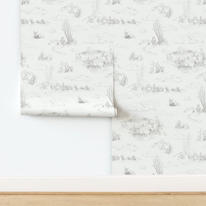 Classic Winnie-the-Pooh Toile Wallpaper