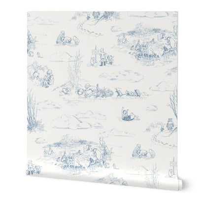 Classic Winnie-the-Pooh Toile Wallpaper