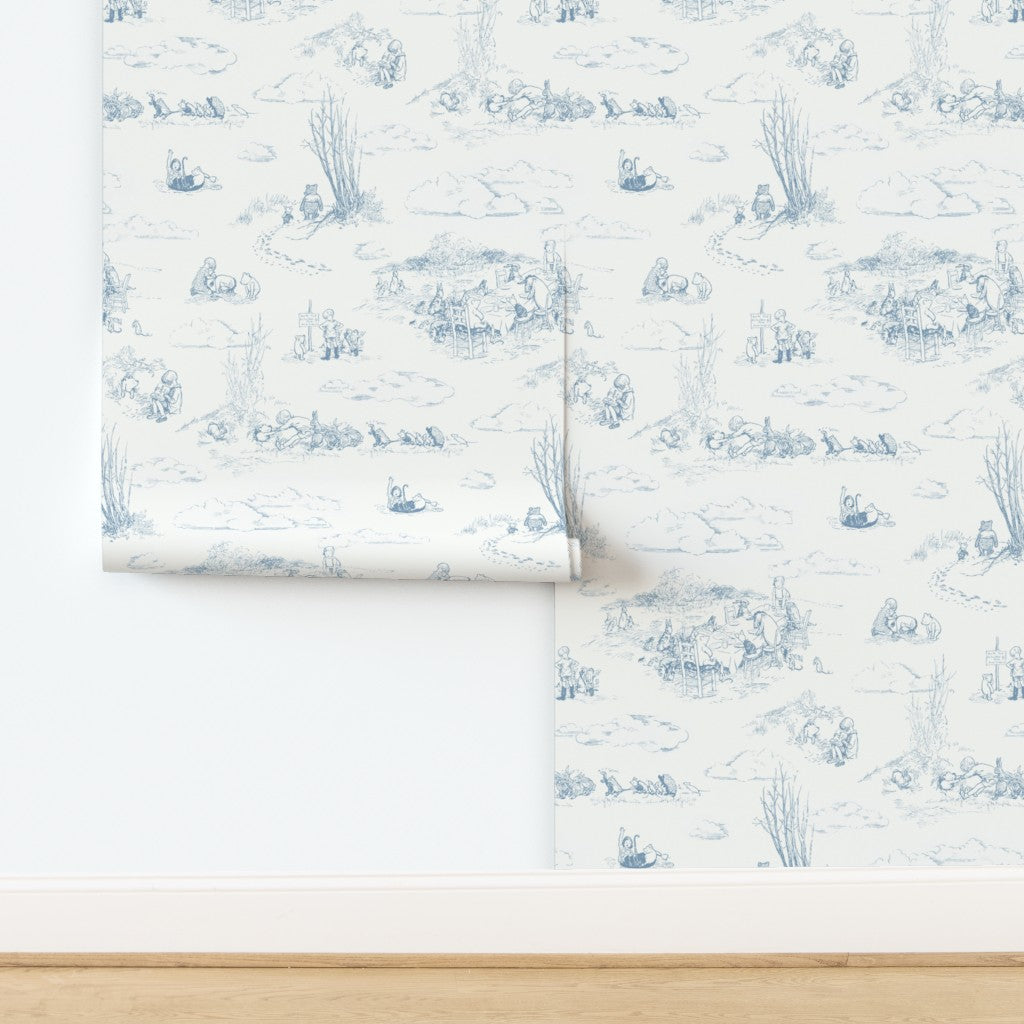Classic Winnie-the-Pooh Toile Wallpaper