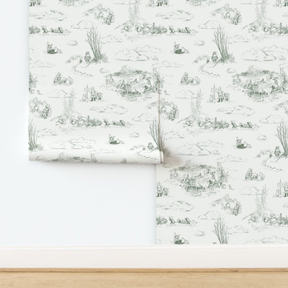 Classic Winnie-the-Pooh Toile Wallpaper