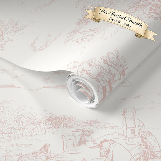 Classic Winnie-the-Pooh Toile Wallpaper