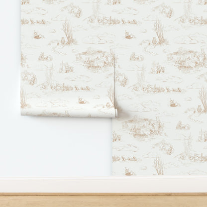 Classic Winnie-the-Pooh Toile Wallpaper
