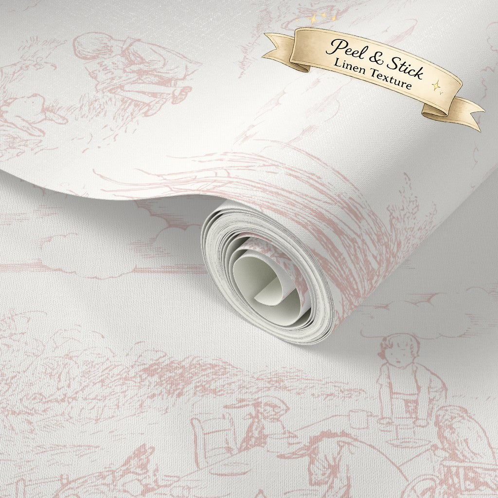 Classic Winnie-the-Pooh Toile Wallpaper