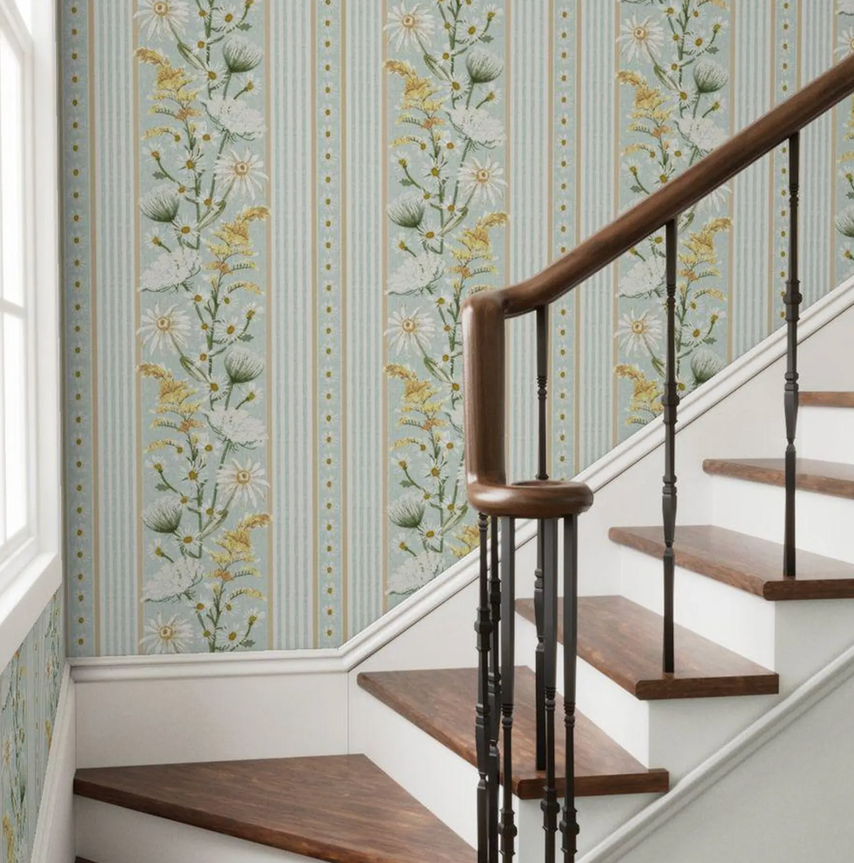Wildflower Stripe Wallpaper