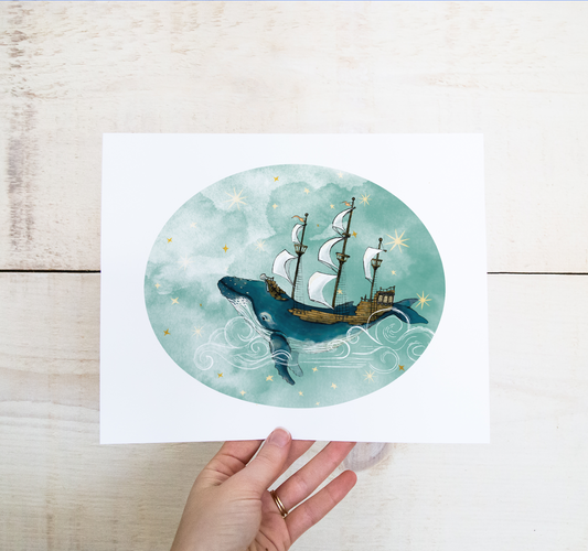 Fantasy Whale Art Print