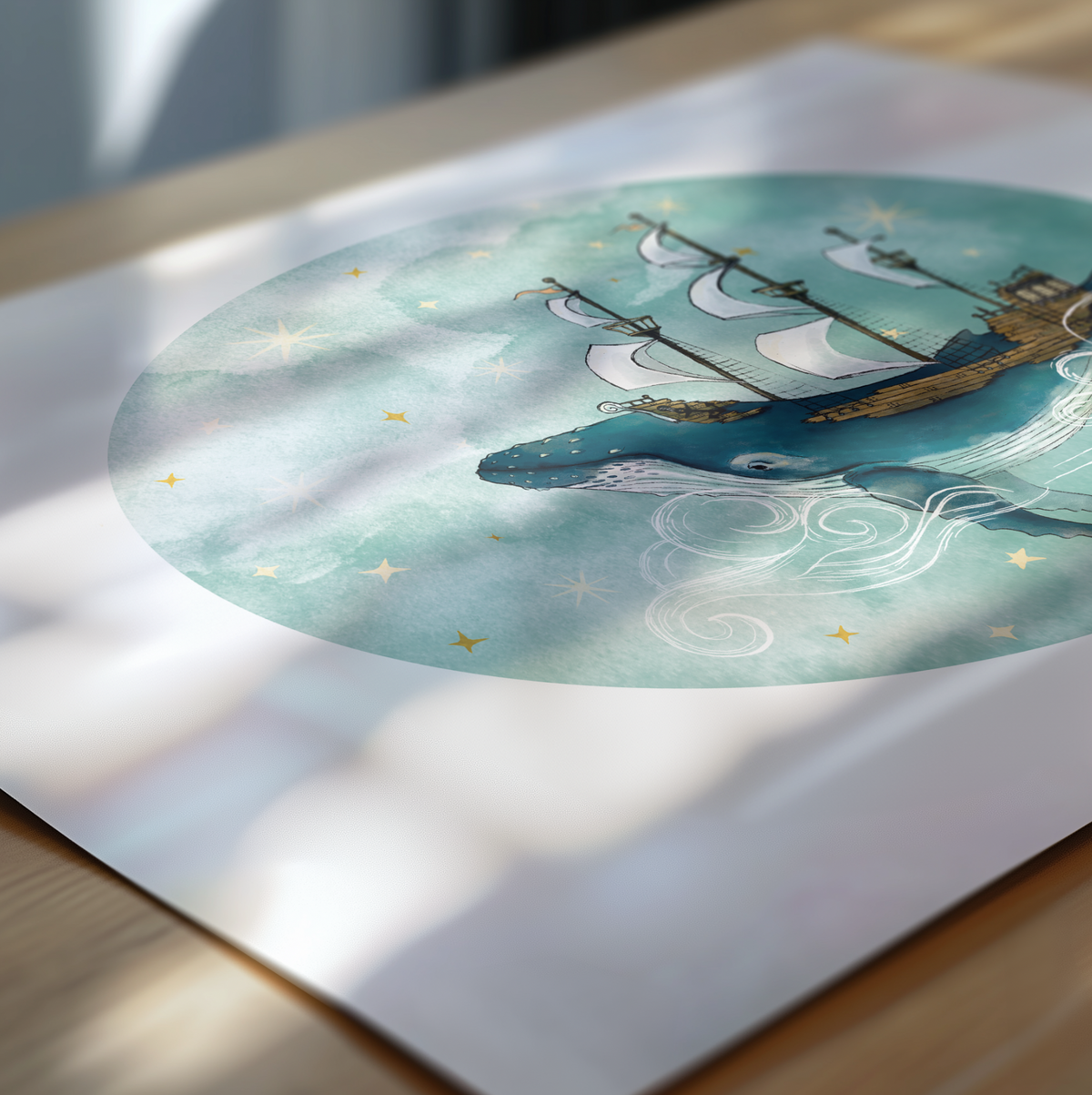 Fantasy Whale Art Print