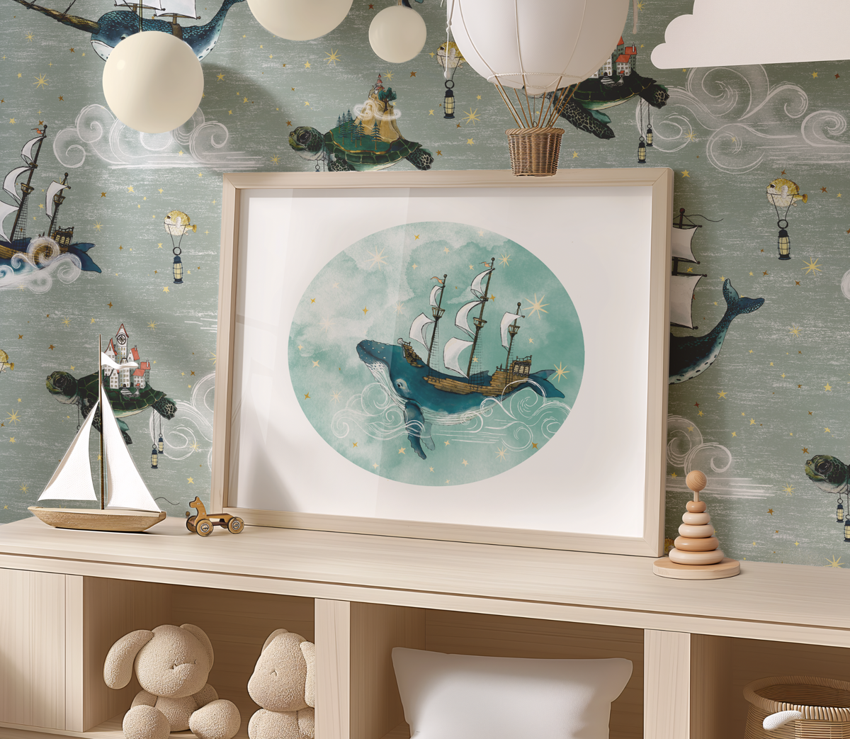 Fantasy Whale Art Print