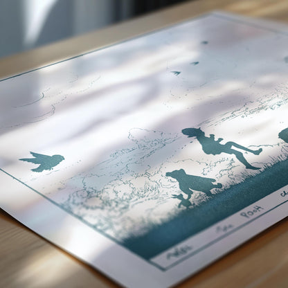 Vintage Winnie-the-Pooh Silhouette Art Print