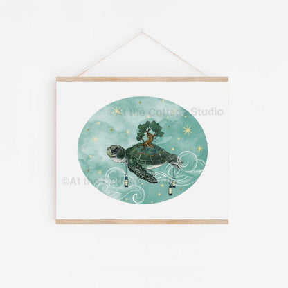 Fantasy Sea Turtle Art Print
