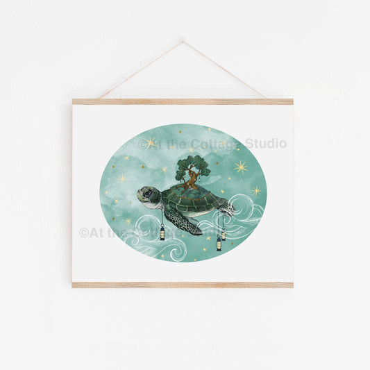 Fantasy Sea Turtle Art Print
