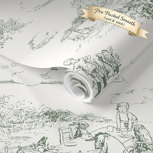 Classic Winnie-the-Pooh Toile Wallpaper