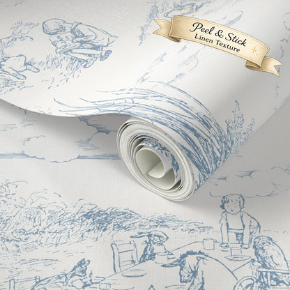 Classic Winnie-the-Pooh Toile Wallpaper