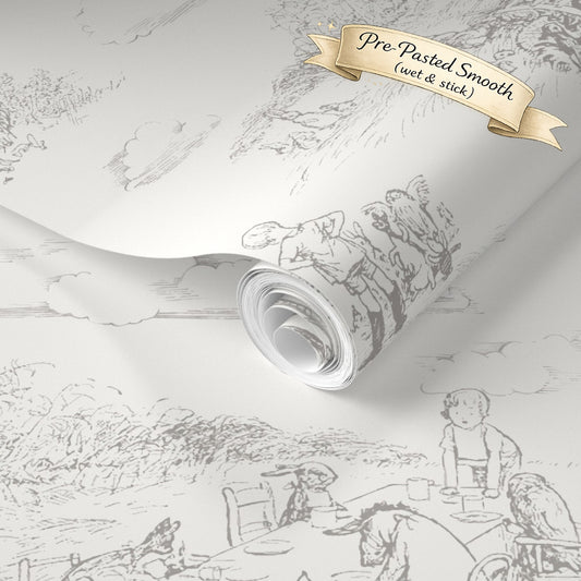 Classic Winnie-the-Pooh Toile Wallpaper